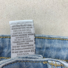 Load image into Gallery viewer, Girls Target, blue stretch denim shorts, adjustable, GUC, size 000,  