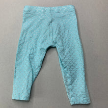 Load image into Gallery viewer, Girls Dymples, blue stretchy leggings / bottoms, FUC, size 00,  