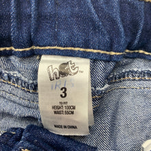 Load image into Gallery viewer, Girls H&amp;T, dark stretch denim shorts, adjustable, GUC, size 3,  
