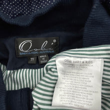 Load image into Gallery viewer, unisex Oobi, navy cotton hooded jacket / coat, L: 55cm, EUC, size 7,  