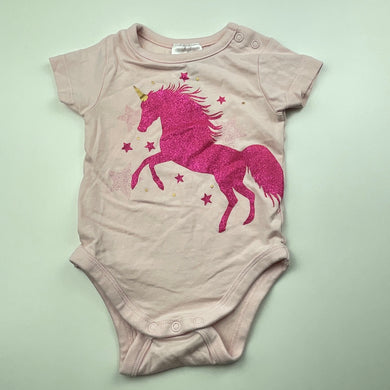 Girls Dymples, pink bodysuit / romper, unicorn, EUC, size 0000,  