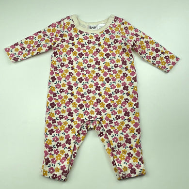 Girls Cotton On, stretchy floral romper, EUC, size 000,  