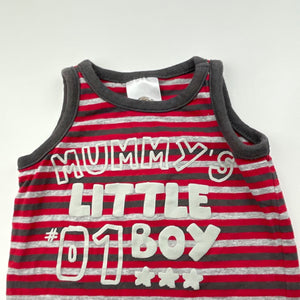 Boys Tiny Little Wonders, striped singlet / tank top, GUC, size 0,  