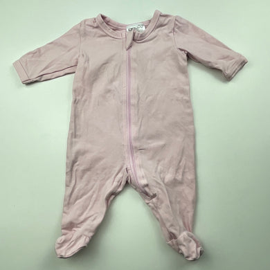 Girls 4 Baby, pink zip coverall / romper, GUC, size 00000,  