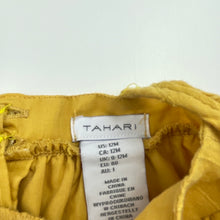 Load image into Gallery viewer, Girls TAHARI, lined mustard cotton summer dress, GUC, size 1, L: 43cm