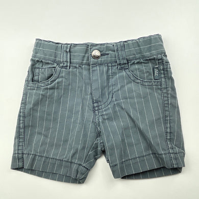 Boys Pumpkin Patch, striped cotton shorts, adjustable, EUC, size 0000,  