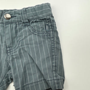 Boys Pumpkin Patch, striped cotton shorts, adjustable, EUC, size 0000,  