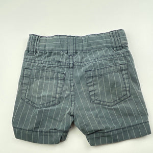 Boys Pumpkin Patch, striped cotton shorts, adjustable, EUC, size 0000,  