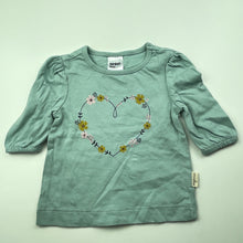 Load image into Gallery viewer, Girls Anko, organic cotton long sleeve top, heart, EUC, size 0000,  