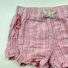 Load image into Gallery viewer, Girls Target, lightweight linen blend shorts, elasticated, GUC, size 0,  