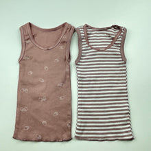 Load image into Gallery viewer, unisex Anko, set of 2 cotton singlet tops, EUC, size 000,  