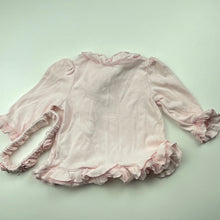 Load image into Gallery viewer, Girls ZIP ZAP, pink cotton long sleeve top + headband, EUC, size 00,  