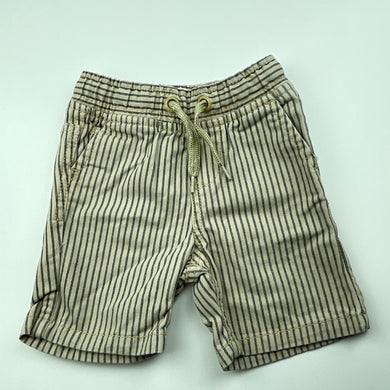 Boys Pumpkin Patch, striped cotton shorts, elasticated, EUC, size 0,  