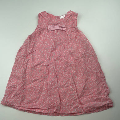 Girls Target, lined lightweight cotton summer dress, FUC, size 1, L: 41cm