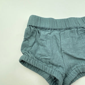 Girls Anko, lined crinkle cotton shorts, elasticated, GUC, size 0000,  