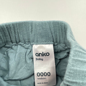 Girls Anko, lined crinkle cotton shorts, elasticated, GUC, size 0000,  