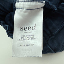 Load image into Gallery viewer, Boys Seed, navy stretch denim pants, elasticated, wash fade, FUC, size 0,  