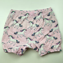 Load image into Gallery viewer, Girls Peter Alexander, pyjama shorts, elasticated, unicorns, GUC, size 1,  