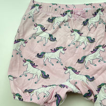 Load image into Gallery viewer, Girls Peter Alexander, pyjama shorts, elasticated, unicorns, GUC, size 1,  