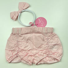 Load image into Gallery viewer, Girls La Sienna Couture, lightweight cotton shorts, elasticated, matching headband, NEW, size 00,  
