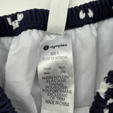 Load image into Gallery viewer, unisex Dymples, navy swim shorts / bottoms, EUC, size 1,  
