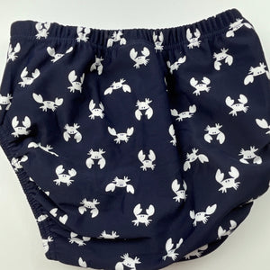 unisex Dymples, navy swim shorts / bottoms, EUC, size 1,  