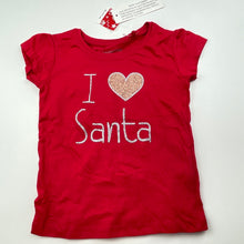 Load image into Gallery viewer, Girls Favourites, red cotton Christmas t-shirt / top, NEW, size 1,  