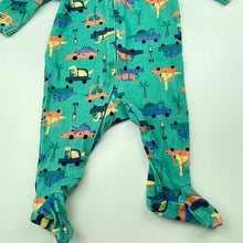 Load image into Gallery viewer, Boys Dymples, cotton zip coverall / romper, dinosaurs, FUC, size 000,  