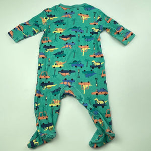 Boys Dymples, cotton zip coverall / romper, dinosaurs, FUC, size 000,  