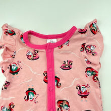 Load image into Gallery viewer, Girls Baby Berry, pink cotton Christmas romper, GUC, size 00,  