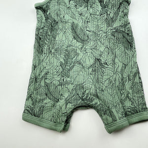 unisex Dymples, khaki ribbed cotton romper, EUC, size 000,  