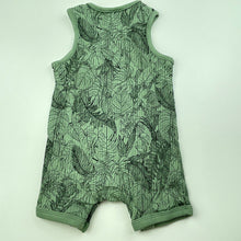 Load image into Gallery viewer, unisex Dymples, khaki ribbed cotton romper, EUC, size 000,  