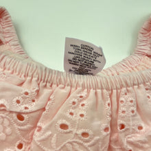 Load image into Gallery viewer, Girls Target, pink cotton top, broderie trim, FUC, size 2,  