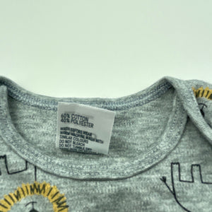 unisex Anko, soft feel bodysuit / romper, lions, EUC, size 0000,  