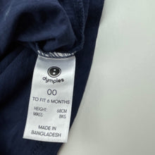 Load image into Gallery viewer, Girls Dymples, navy cotton long sleeve top, birds, EUC, size 00,  