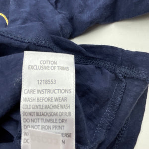 Girls Dymples, navy cotton long sleeve top, birds, EUC, size 00,  
