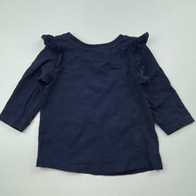 Load image into Gallery viewer, Girls Dymples, navy cotton long sleeve top, birds, EUC, size 00,  
