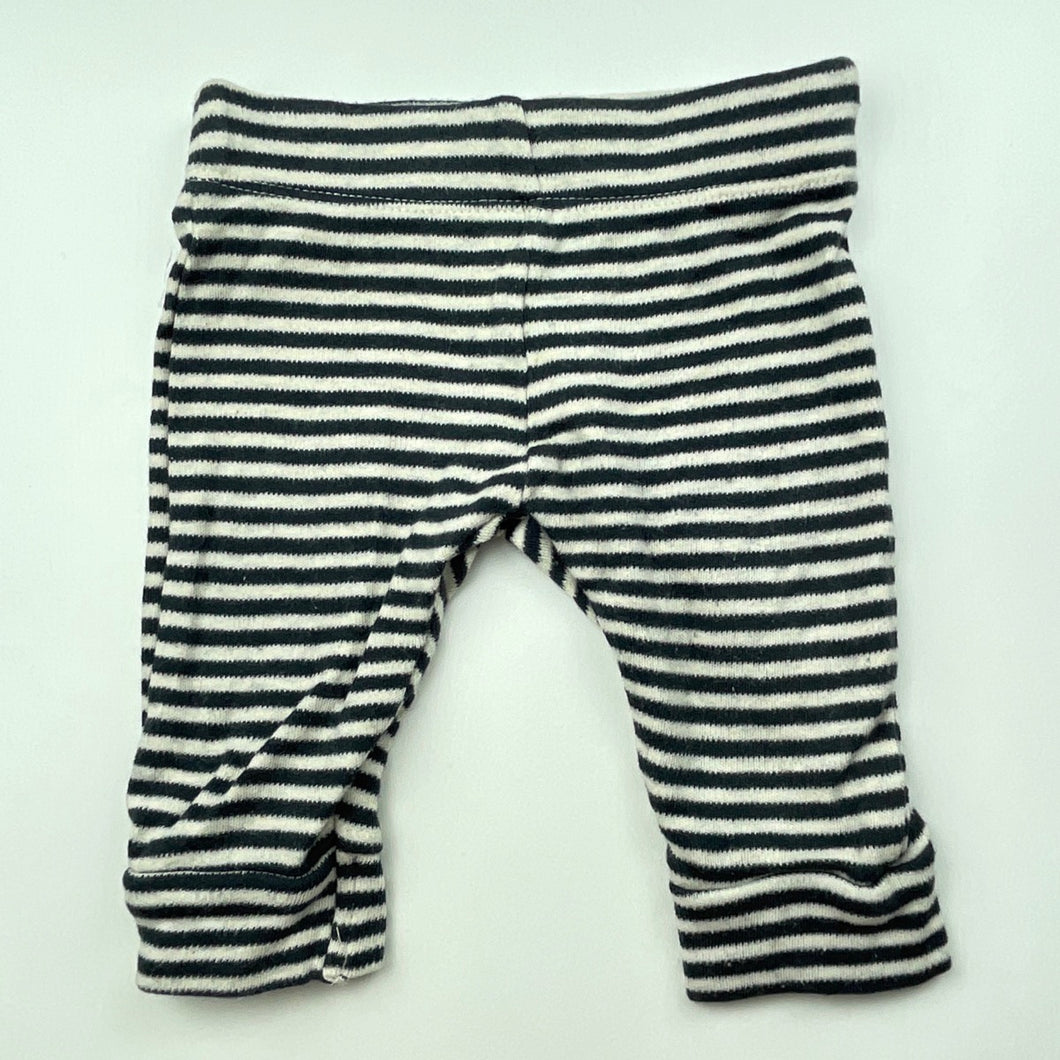 unisex Anko, navy stripe leggings / bottoms, FUC, size 0000,  