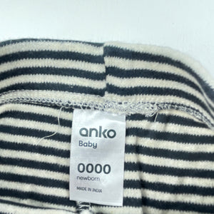 unisex Anko, navy stripe leggings / bottoms, FUC, size 0000,  
