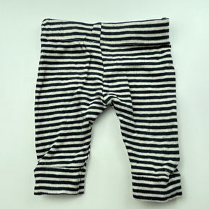unisex Anko, navy stripe leggings / bottoms, FUC, size 0000,  