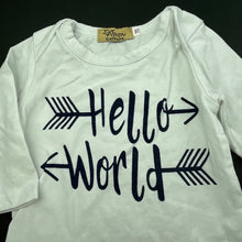 Load image into Gallery viewer, unisex CATPAPA, white bodysuit / romper, FUC, size 00,  