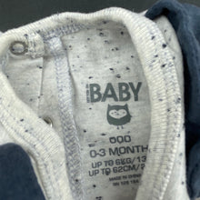 Load image into Gallery viewer, Boys Cotton On, grey &amp; blue romper, dog, FUC, size 000,  