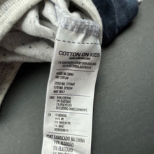 Load image into Gallery viewer, Boys Cotton On, grey &amp; blue romper, dog, FUC, size 000,  