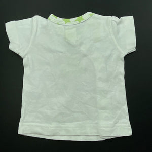 unisex Carters, white cotton short sleeve top, FUC, size 0000,  