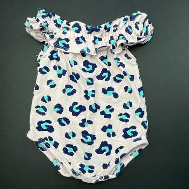 Girls Baby Berry, animal print summer romper, EUC, size 000,  
