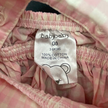 Load image into Gallery viewer, Girls Baby Baby, pink check cotton summer dress, EUC, size 00, L: 37cm