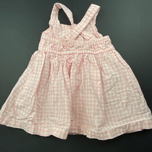 Load image into Gallery viewer, Girls Baby Baby, pink check cotton summer dress, EUC, size 00, L: 37cm