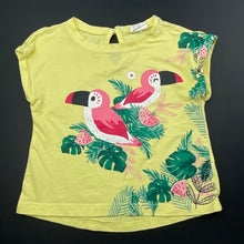 Load image into Gallery viewer, Girls H&amp;M, yellow cotton t-shirt / top, FUC, size 00,  