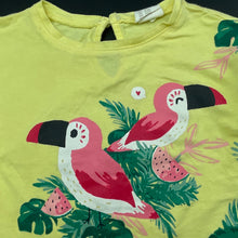Load image into Gallery viewer, Girls H&amp;M, yellow cotton t-shirt / top, FUC, size 00,  