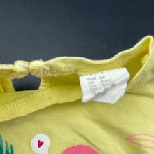 Load image into Gallery viewer, Girls H&amp;M, yellow cotton t-shirt / top, FUC, size 00,  